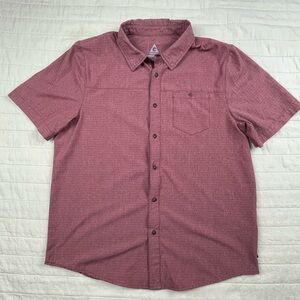 Gerry Weber Men's Burgundy Casual Performance Quick Dry Button Down Shirt Medium